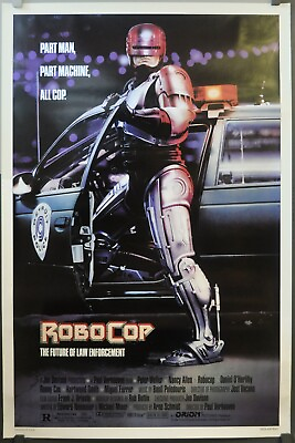#ad Robocop 1987 ORIGINAL 27X41 ROLLED NR MINT MOVIE POSTER PETER WELLER NANCY ALLEN $300.00