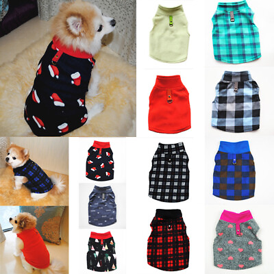 #ad Pet Cat Dog Clothes Small Dog Sweater Coat Thick Puppy Chihuahua Vest T shirt $4.47