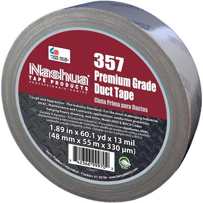 #ad Nashua 1086142 Gray 13 mil. Rubber Premium Duct Tape 1.89 W in. x 60 L yd. $23.30
