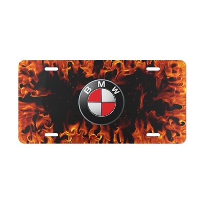 #ad Bmw License Plate Custom quot;FLAMESquot; Vanity BMW Car Plate BMW RED Car Plate $21.99