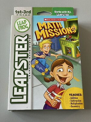 #ad LeapFrog Leapster Learning Game Scholastic Math Missions Complete In Box $11.99