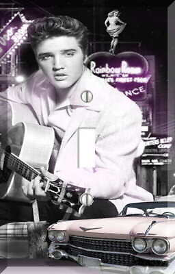 #ad ELVIS PRESLEY Guitar Pink Light Switch Plate Wall Cover Toggle GFI Room Sexy $8.70