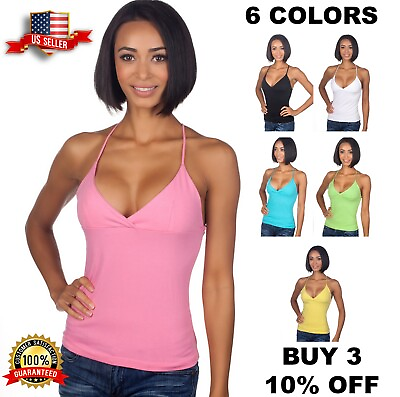 #ad Hering Brazilian Cotton Sexy Cleavage Low Cut Racer Back Tank Top Style 0128 $11.99
