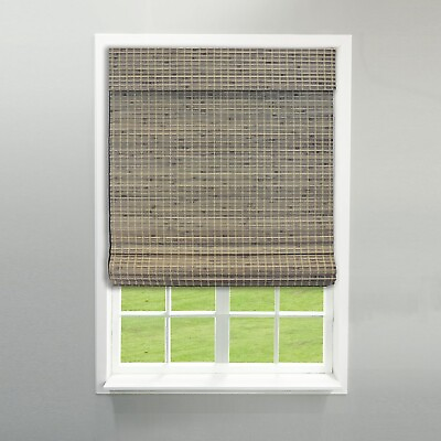 #ad Cordless Driftwood Window Bamboo Roman Shade 29quot; W X 64quot; L $34.98