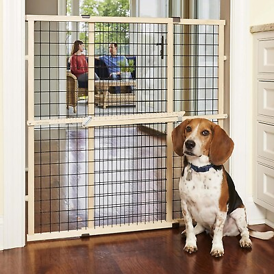 #ad Wire Mesh Dog Gate: 29.5 48quot; Wide. Pressure Mount. No Tools Needed 37quot; Tall $41.54