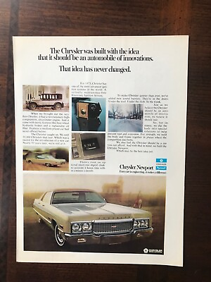 #ad 1972 vintage original print ad Chrysler Newport Luxury Car $10.99
