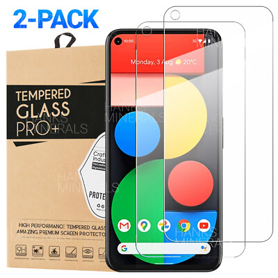 #ad 2 Pack Tempered Glass Screen Protector For Google Pixel 5 4a 4 4 XL 3 3a XL $7.98