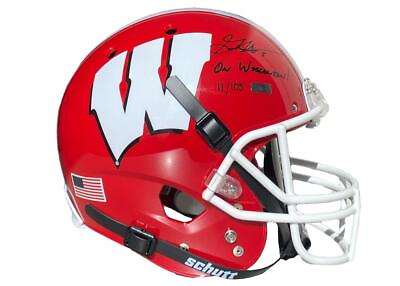 #ad GRAHAM MERTZ Autographed quot;On Wisconsinquot; Full Size Badgers Helmet PANINI LE 105 $265.50