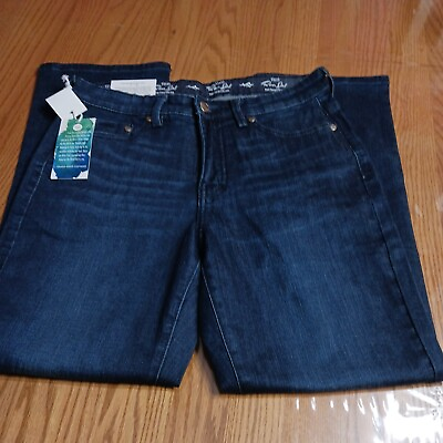 #ad River Girl Life Jeans Size 8 X 28 Stretch tummy Band Dark Blue NWT pockets curve $23.00