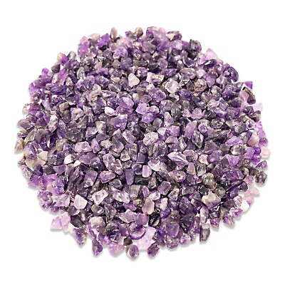 #ad Tumbled Amethyst Crystal Chips Bulk Gemstone Undrilled Beads Natural Stones $13.00