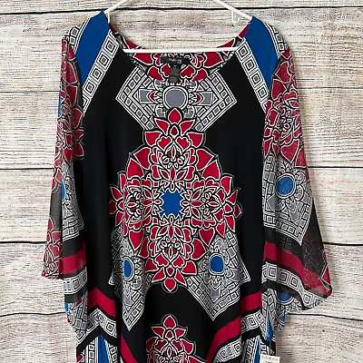 #ad New Long Sleeve Tunic Blouse By Style amp; Co. Size PL Multicolor Top NWT $19.72