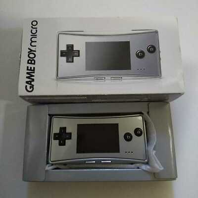 #ad Nintendo Gameboy Micro Silver Box Console Charger BOX $233.09