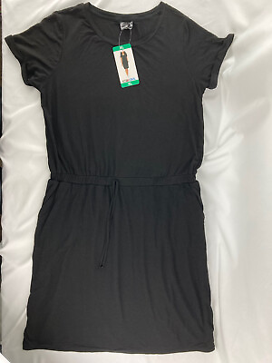 #ad 32 Degrees Cool Black Dress W Stretch in Black NWT Womens Size XL $15.99
