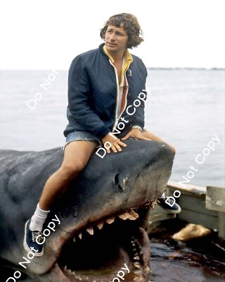 #ad 8x10 Jaws 1975 PHOTO photograph picture print steven spielberg shark bts on set $10.99