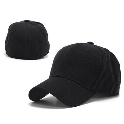 #ad Fitted Curved Bill Plain Solid Blank Baseball Cap Caps Hat Hats 8 SIZES $16.95