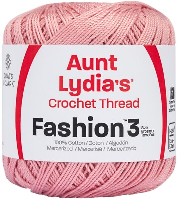 #ad Aunt Lydia#x27;s Fashion Crochet Thread Size 3 Soft Mauve 3 Pack $12.21