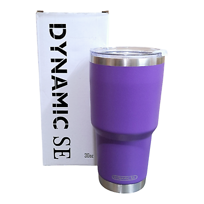 #ad DYNAMIC SE 30 oz Purple Tumbler Double Wall Stainless Steel Vacuum Insulated $14.39