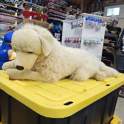E amp; J Large Realistic Yellow Labrador Retriever Large Plush Dog 36” Rare Retired $124.99