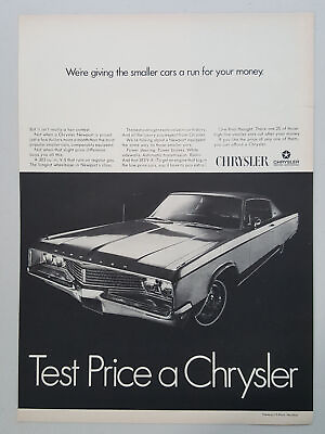 #ad 1968 Chrysler Motors Classic Car Newport Luxury Autos Vintage Magazine Print Ad $9.99