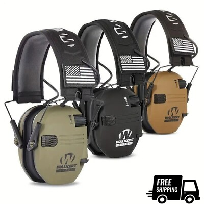 #ad Walkers Razor Slim Electronic Ear muff Ear Protection Anti noise Adjustable $29.99