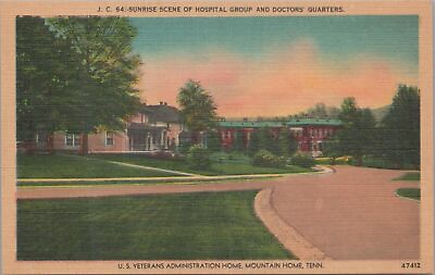 #ad Postcard Sunrise Scene Hospital US Veterans Administration Home Mountain Home TN $20.00