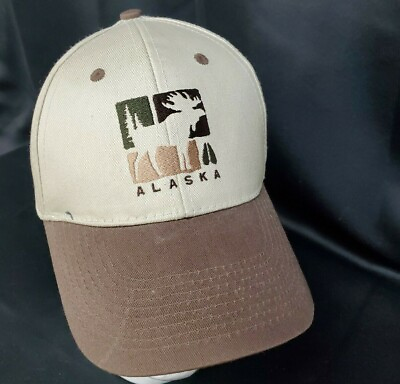 #ad Alaska Shirt Company Ball Cap Snap Back Beige Brown 100% Cotton $6.25