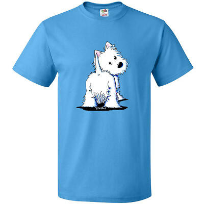 #ad Inktastic Fluffy Butt Westie T Shirt KiniArt Dog West Highland White Terrier $17.99