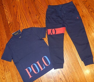 #ad POLO RALPH LAUREN AUTHENTIC TODDLERS BOYS BRAND NEW ORIGINAL 2Pc SET Size 5 NWT $44.95