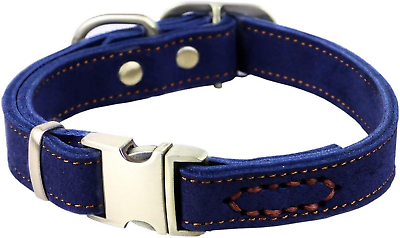 #ad Luxury Real Leather Dog Collar Handmade for Medium Dog Breeds with the Finest G $25.99