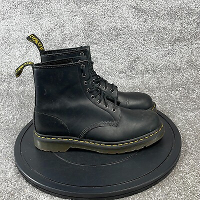 #ad Dr. Martens Boots Men#x27;s Size 10 1460 Round Toe Ankle Combat Black Leather $64.99