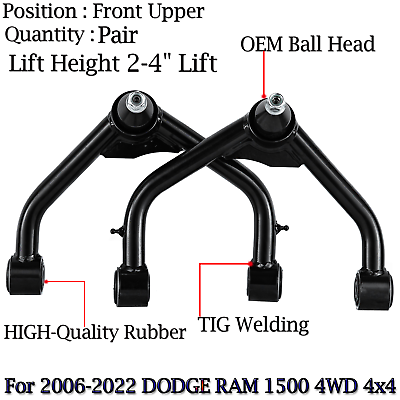 #ad Front Upper 2 4quot; Lift Control Arms For Dodge Ram 1500 4WD 2006 2022 2007 2009 $89.00