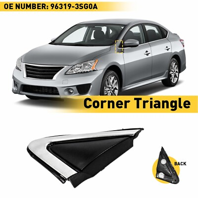 #ad New For Nissan Sentra 2013 19 Front Left Side Fender Corner Mirror Molding Black $10.99