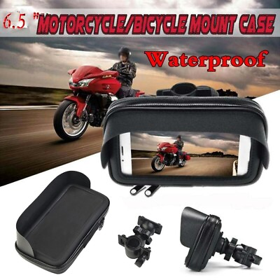 #ad For Mobile Phone GPS Waterproof Motorcycle ATV Handlebar Holder Mount Bag Case $16.12