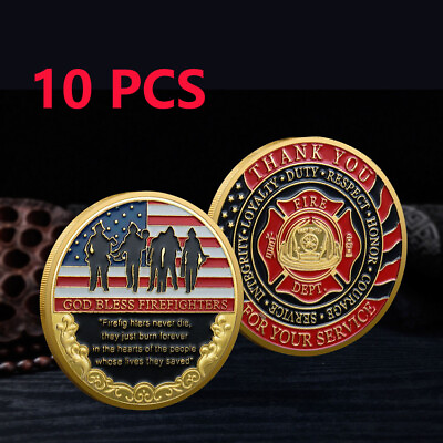 #ad 10PCS Gift Commemorative Thank You for Your Service Challenge Coin God Bless $17.99