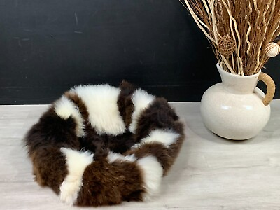#ad Natural Sheepskin Pet Bed Softness for Cats amp; Dogs Brown White Premium 24quot; $94.95