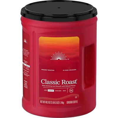 #ad 40.3 Ounce Canister Classic Roast Ground Coffee Medium Roast 3 pack $22.98