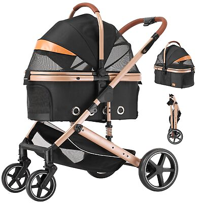 #ad 4 in 1 Pet Stroller for Small to Medium DogsOne Touch Folding Lightweight Ca... $275.66