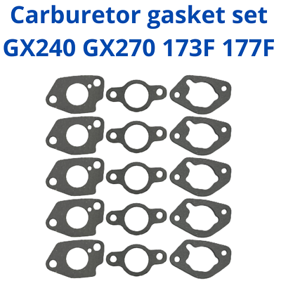 #ad Carburetor Gasket Kit Set 301cc GX240 GX270 Honda Clones 173F 177F 5 Packs Set $9.98