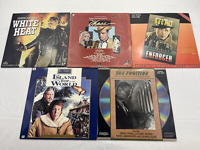 #ad Lot Of 5 Action Movies Laserdiscs White Heat The Fugitive The Enforcer L103 $6.99