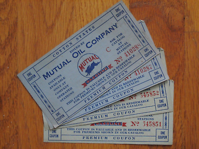 #ad Mutual Oil Company Premium Coupon Cotton States vintage advertising $11.00