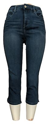 #ad Laurie Felt Silky Denim Capri Jeans Women#x27;s Sz S Blue $17.94