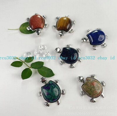 #ad Natural Charming Turtle Type African Multicolor Gemstone Pendant AAA $4.27