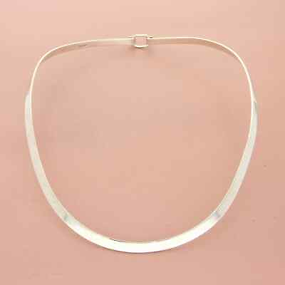 #ad ❗️CLEARANCE❗️ sterling silver mexico 5mm smooth hook on collar necklace 16in $60.00