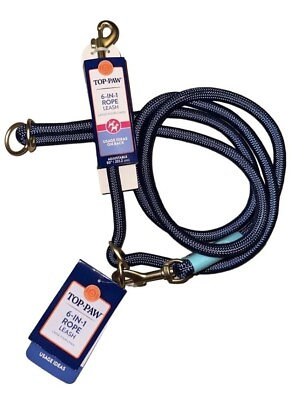 #ad Top Paw 6 in 1 Blue Dog Rope Leash $12.99