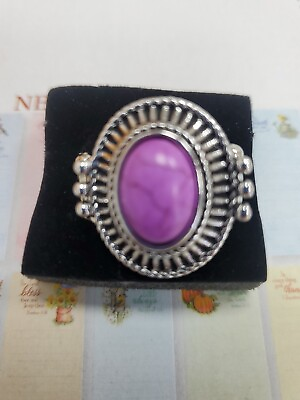 #ad Paparazzi Jewelry Silver Purple Ring # 41 $5.00