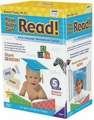 #ad YOUR BABY CAN READ EARLY LANGUAGE INTERACTIVE DEVELOPMENT SYSTEM 5 DVD SET NEW $49.98