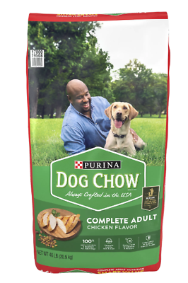 Purina Dog Chow Complete Adult Dry Dog Food Kibble With Chicken Flav 18.5 44lb $38.99