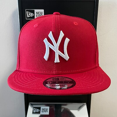 #ad MLB New York Yankees 9FIFTY Adjustable Snap Back New Era Cap Red $33.30