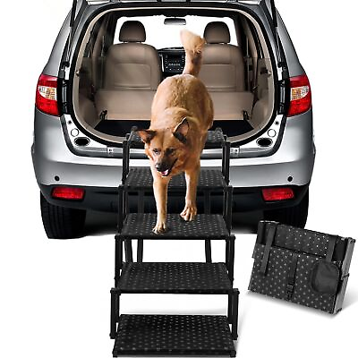 #ad Dog Stairs for Car Foldable Dog Ramps for Large Dogs with Non Slip Surface... $86.44