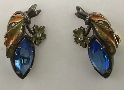 #ad Earrings Clip On Preowned Vintage $35.00